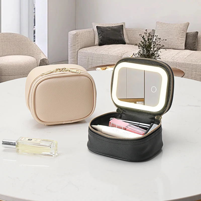 LEATHER MAKE UP BAG