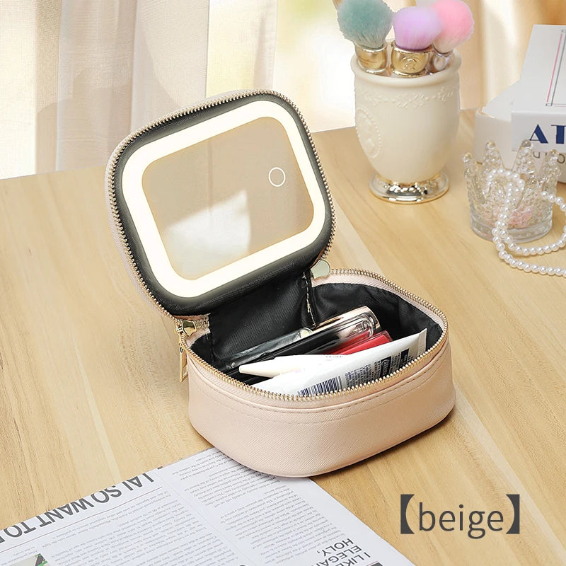 LEATHER MAKE UP BAG