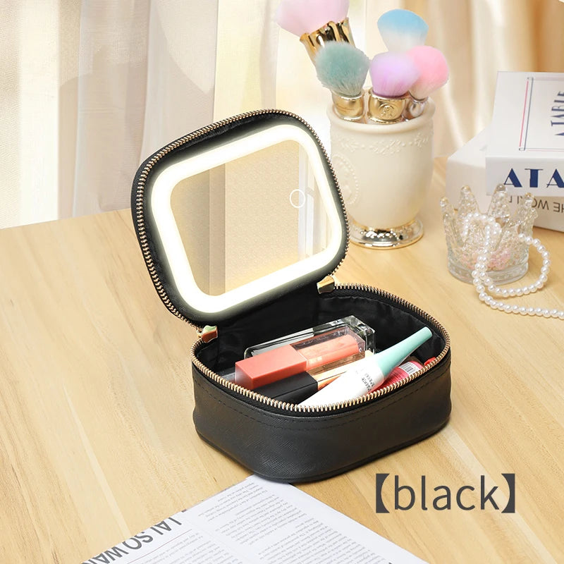 LEATHER MAKE UP BAG