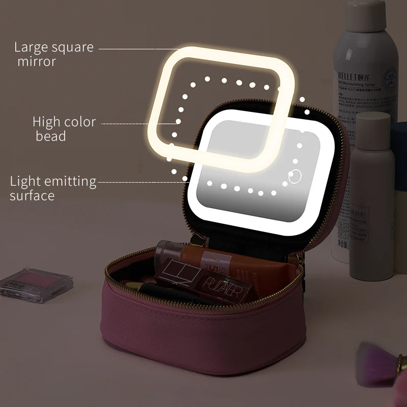 LEATHER MAKE UP BAG