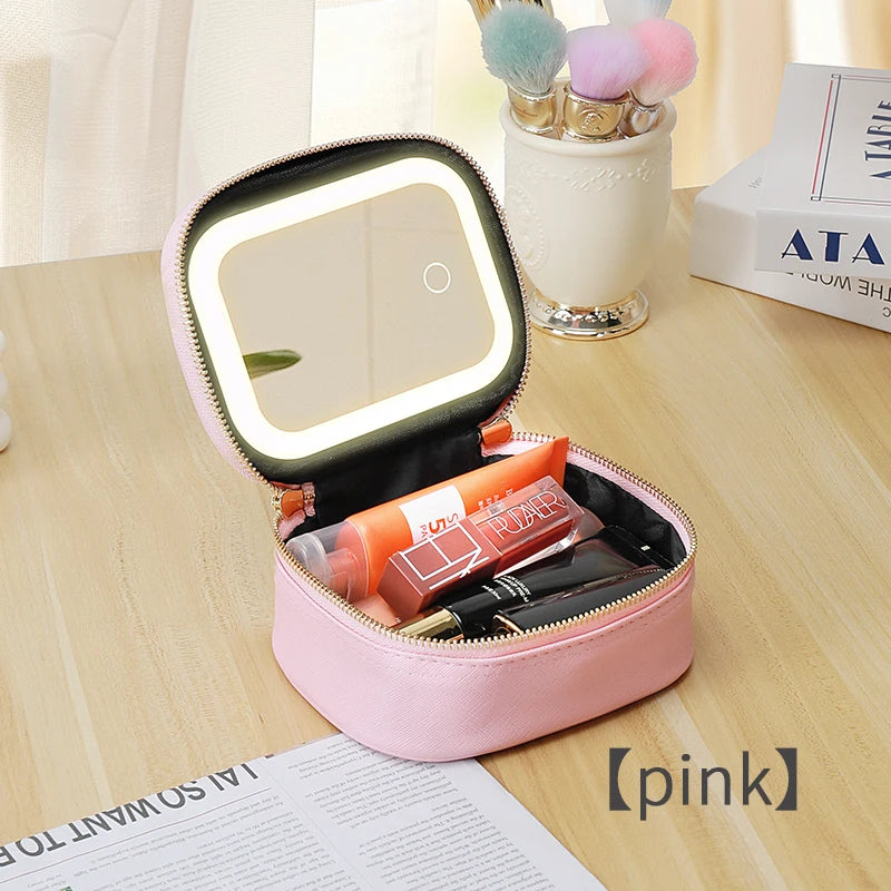 LEATHER MAKE UP BAG