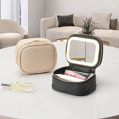 LEATHER MAKE UP BAG