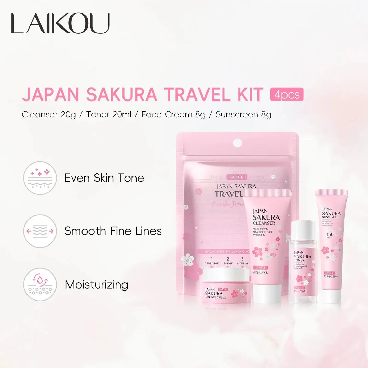 Skincare Set 4 Piece Kit Cleanser