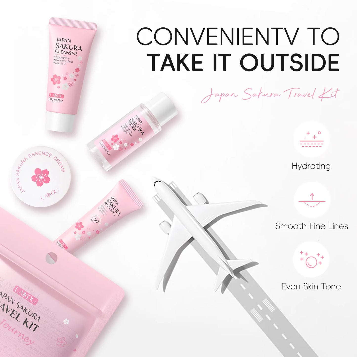 Skincare Set 4 Piece Kit Cleanser