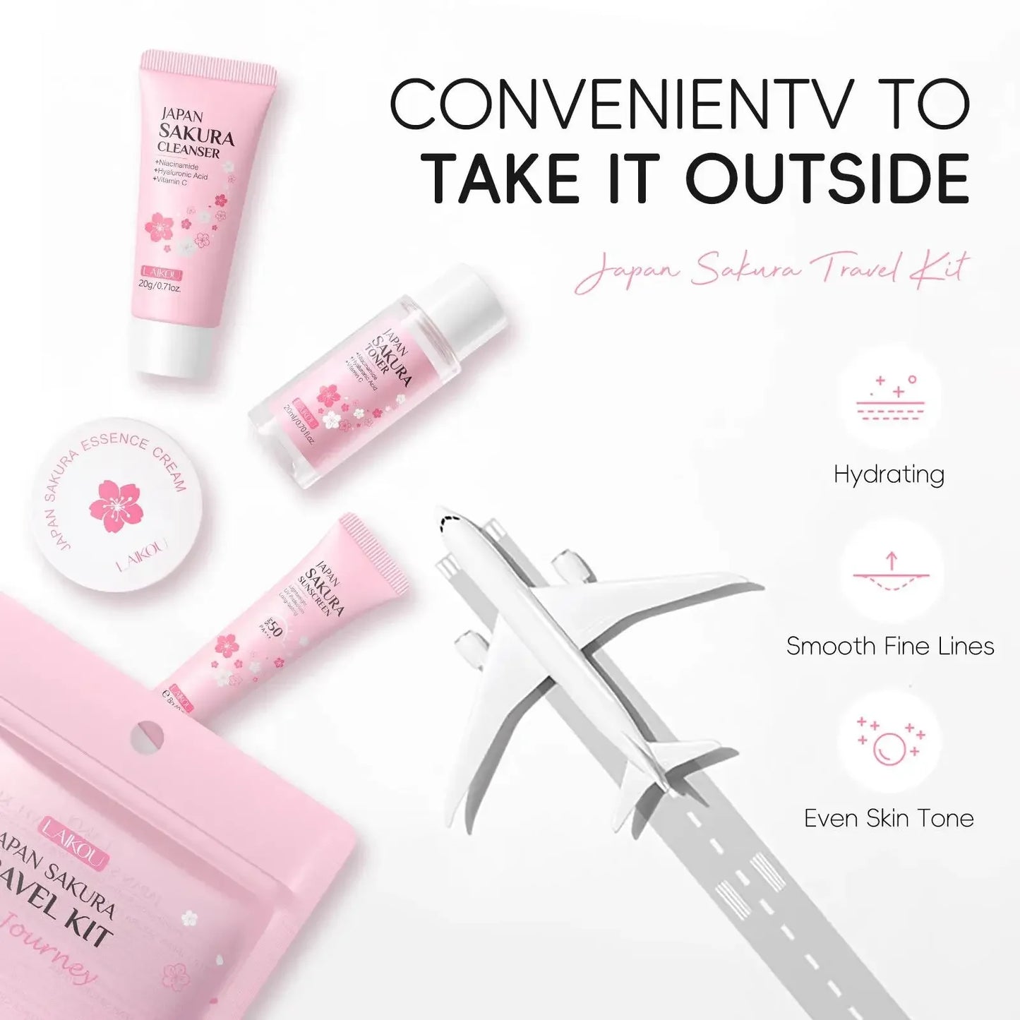 Skincare Set 4 Piece Kit Cleanser