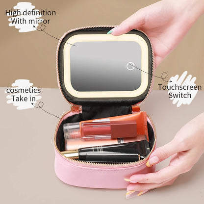 LEATHER MAKE UP BAG