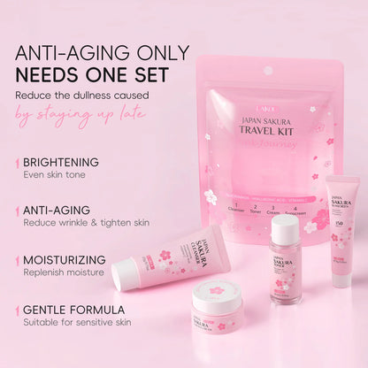 Skincare Set 4 Piece Kit Cleanser